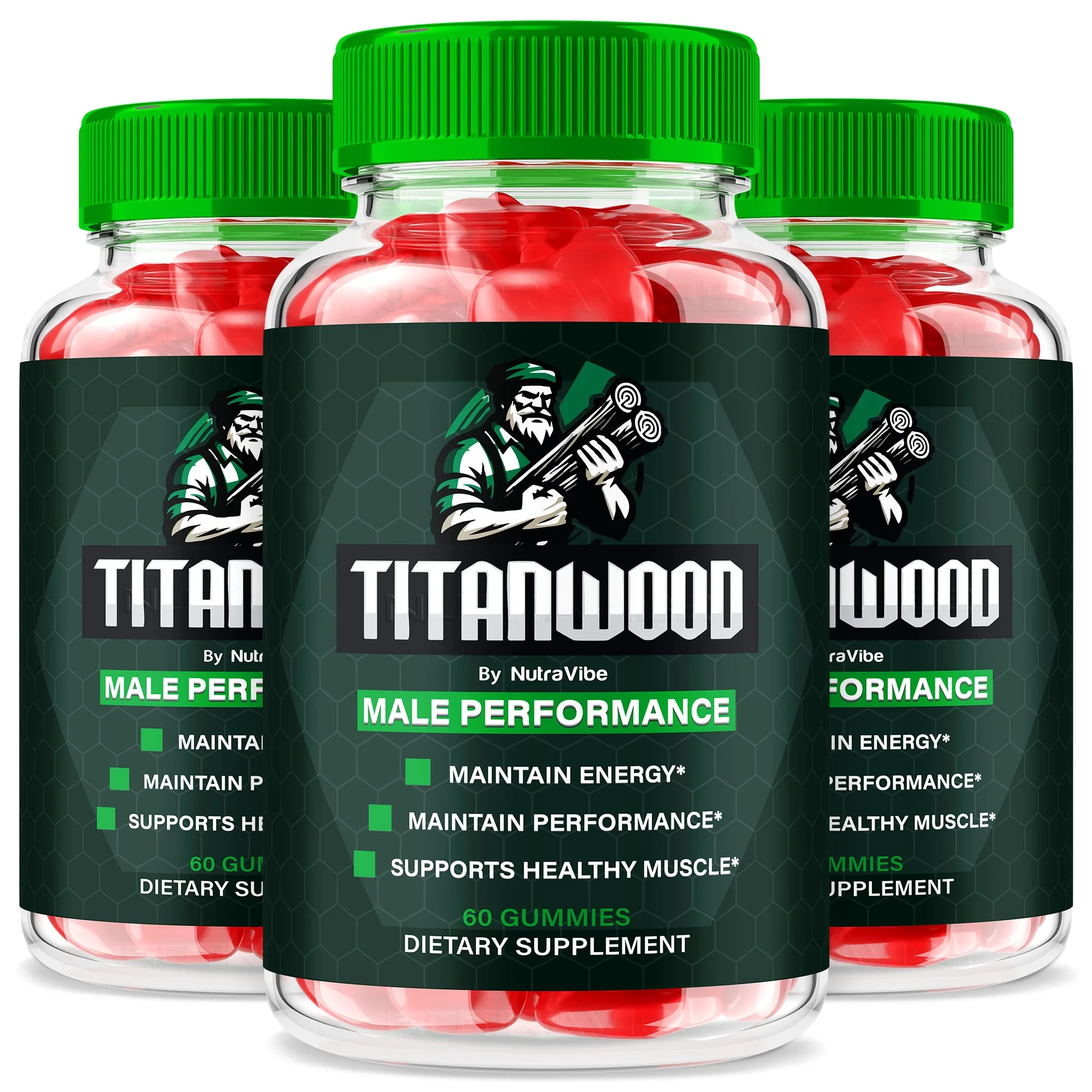 Titan Wood Supplement Bottle